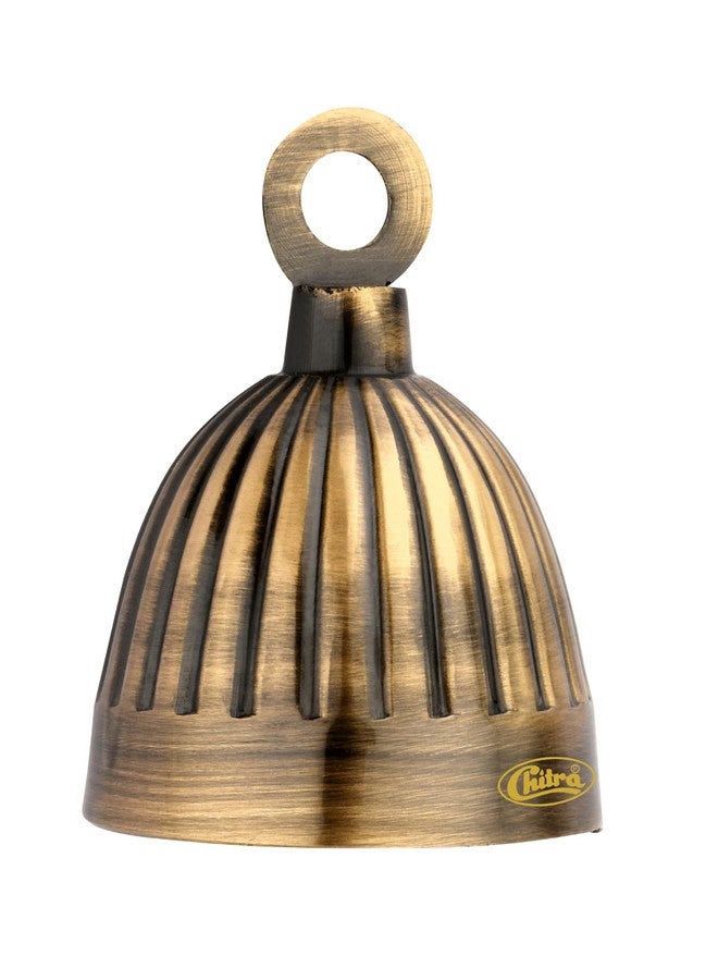 Chitra Brass Decorative Italian Bell for Pooja Rooms Pack of 12 (Antique Brass, 38mm) - Image 2