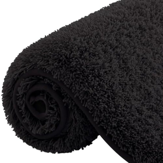 OLANLY Microfiber Bathroom Rugs 30x20, Soft Highly Absorbent Bath Mat, Grey | Quick-Dry & Non-Slip Bath Carpet - Image 1