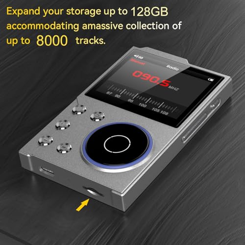 LAISANIM MP3 Player, Hi Res Player, MP3 Player with Bluetooth and WiFi, Digital Music Player Bluetooth 5.3 Lossless DSD FLAC HD HiFi Portable MP3 Player - Image 5