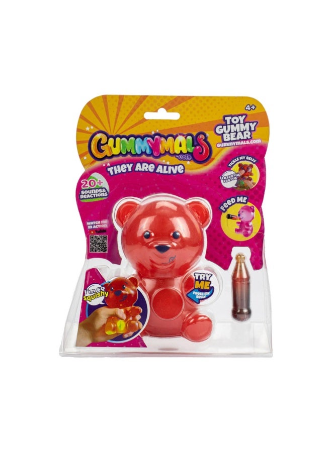 EOLO RUBBERY SQUEEZABLE GUMMY-BEAR SHAPE RED COLOR