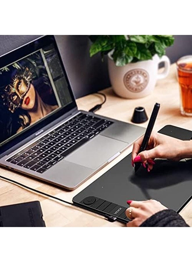 Veikk VK1060PRO Drawing Tablet | 10x6" Active Area, Battery-Free Stylus with 8192 Pressure Levels, ±60° Tilt Support, 2 Quick Dials & 6 Shortcut Keys, USB-C Connectivity  - Image 2
