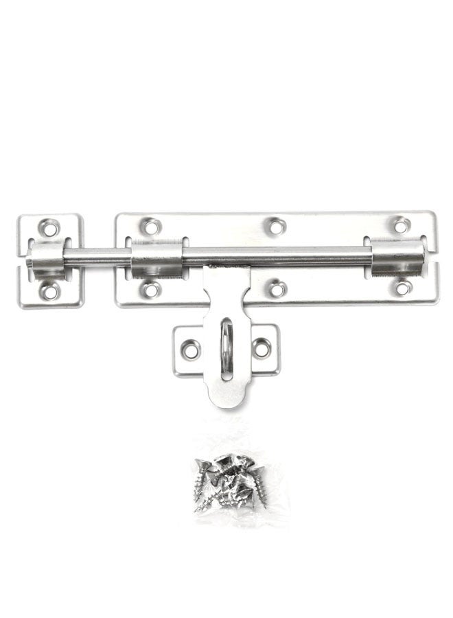 LAWAZIM Iron Sliding Latch Lock - 8inch - Barrel Bolt Latch with Screws, Pre-Drilled Holes, and Smooth Sliding Mechanism - Ideal for Securing Doors, Gates, Cabinets, Sheds, Fences, and Storage Areas - Image 4
