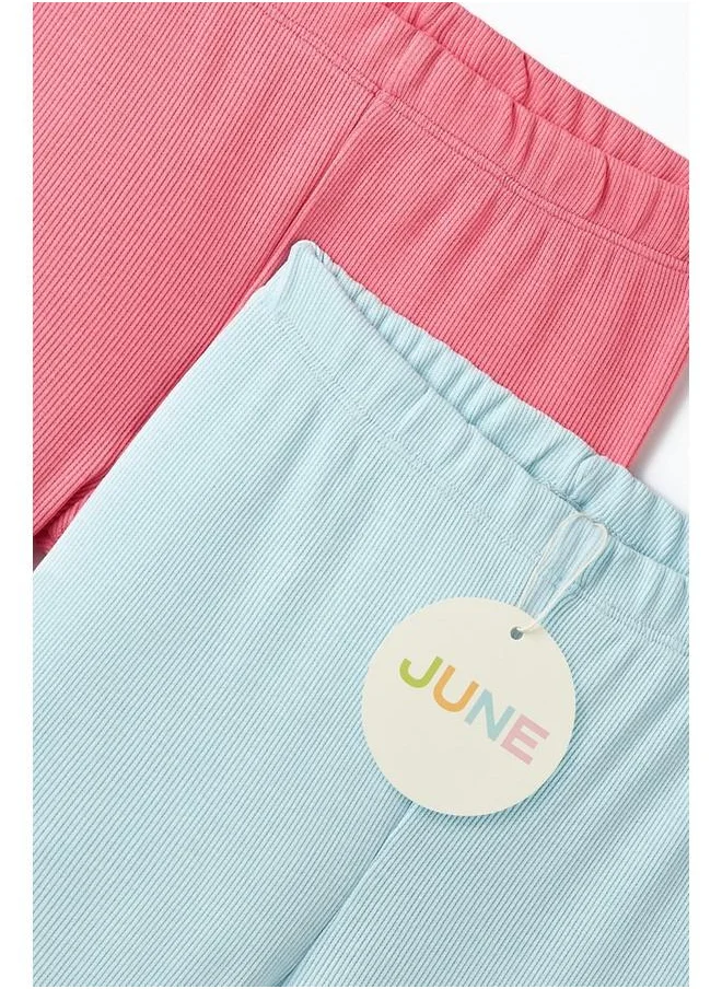 JUNE June Girl 2-Pack Camisole Basic Tight Pink - Light Blue