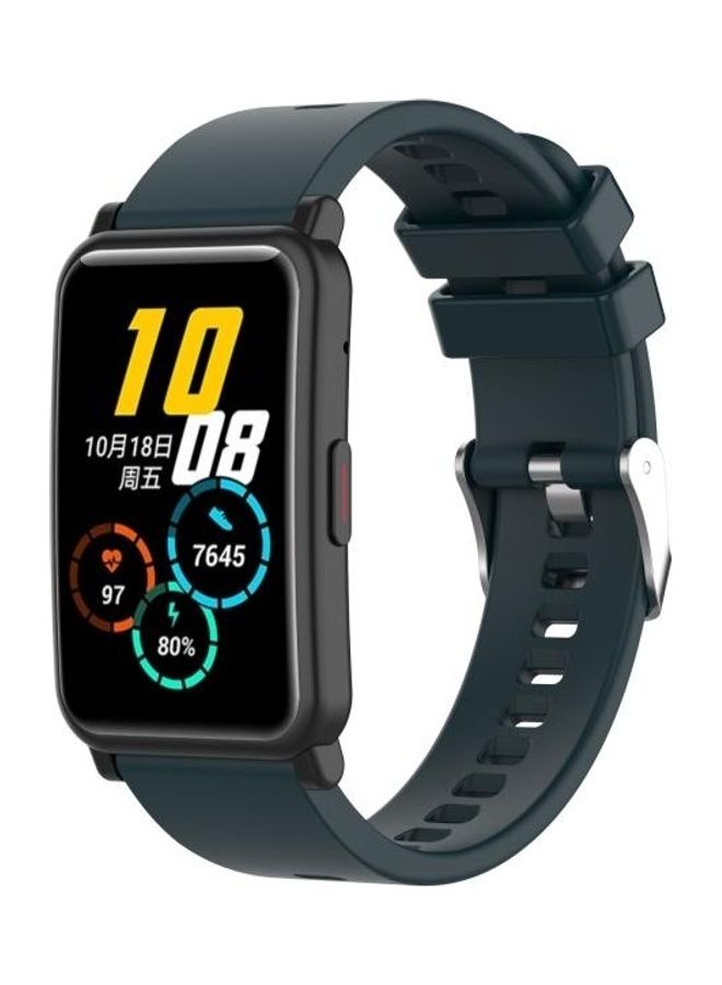 NIBEMINENT Silicone Replacement Wrist Strap Watchband For Huawei Honor Watch ES Green - Image 4