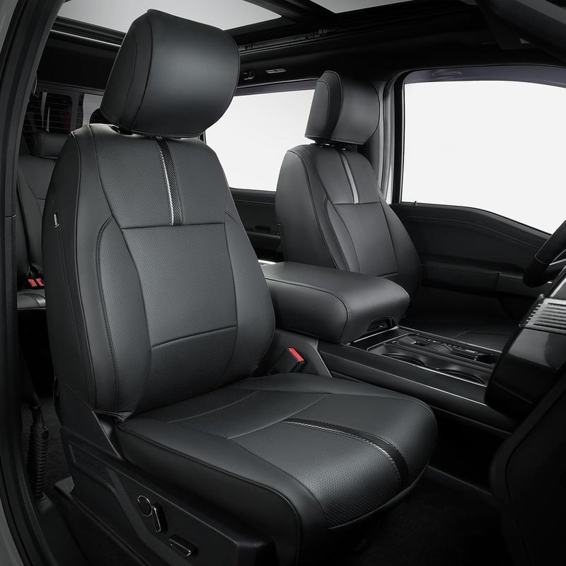 DrCarNow Super Cover for Ford F150 Seat Covers 20152024 2025 2026 Full Set for F150 XLXLT Leather Truck Seat Cover for F150 Accessories 2016 2017 2018 2019 2020 2021 2022 2023 Only for Bucket Seat - Image 3