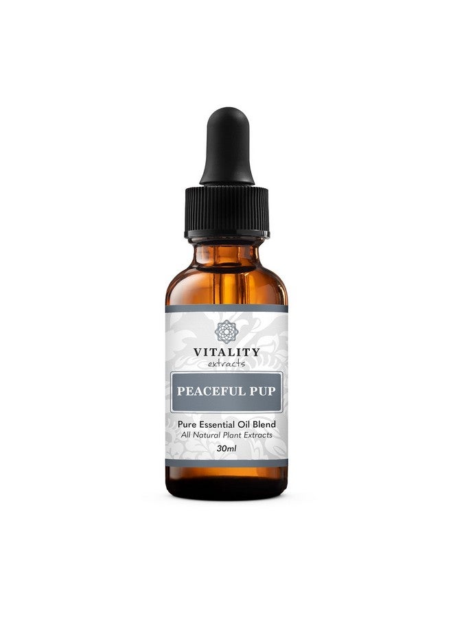 Vitality Extracts Peaceful Pup - Dog Anxiety & Stress Relief (by Vitality Extracts) - Natural Calm, Ease Anxiety & Stress, Aromatherapy, Lavender Essential Oil, Lemon Essential Oil, in Almond Oil Base - Image 1