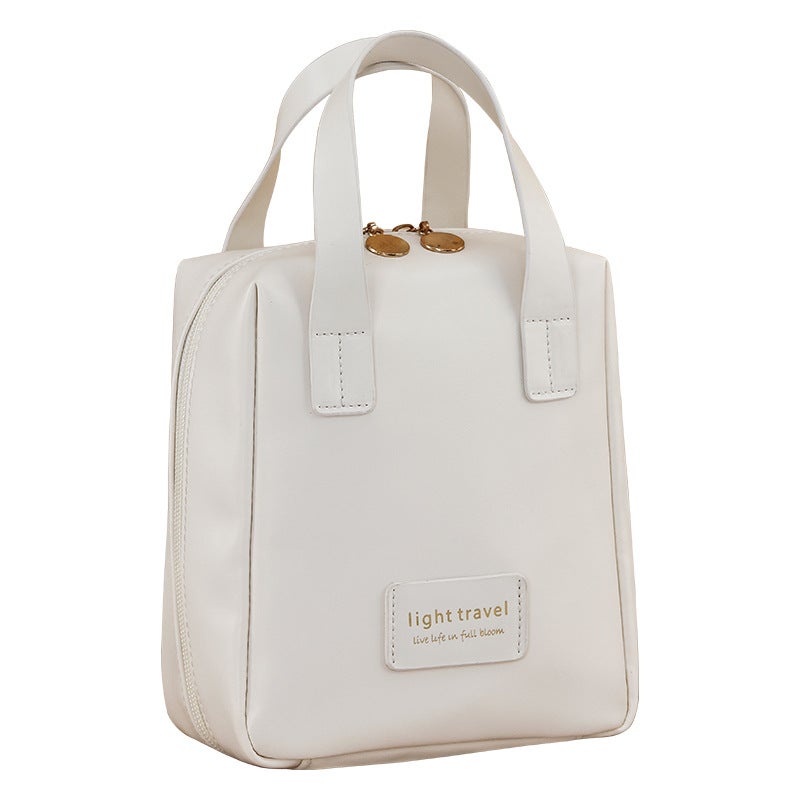 PU Handbag Cosmetic Toiletry Bag Large Capacity Travel Portable - Image 5