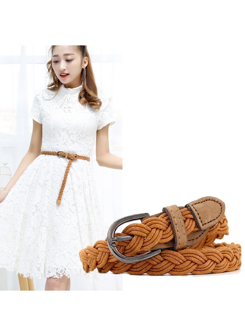 Generic - Ladies Braided Wax Rope Belt Fashion Accessory Black - Image 1
