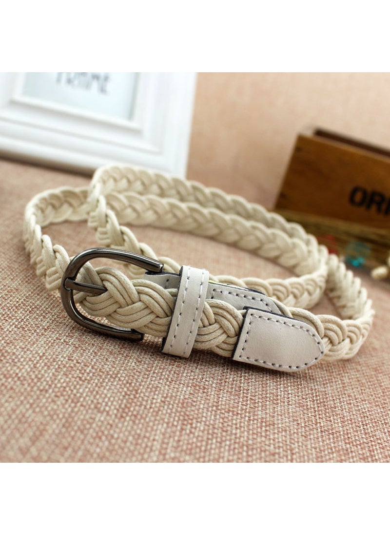 Generic - Ladies Braided Wax Rope Belt Fashion Accessory Black - Image 1