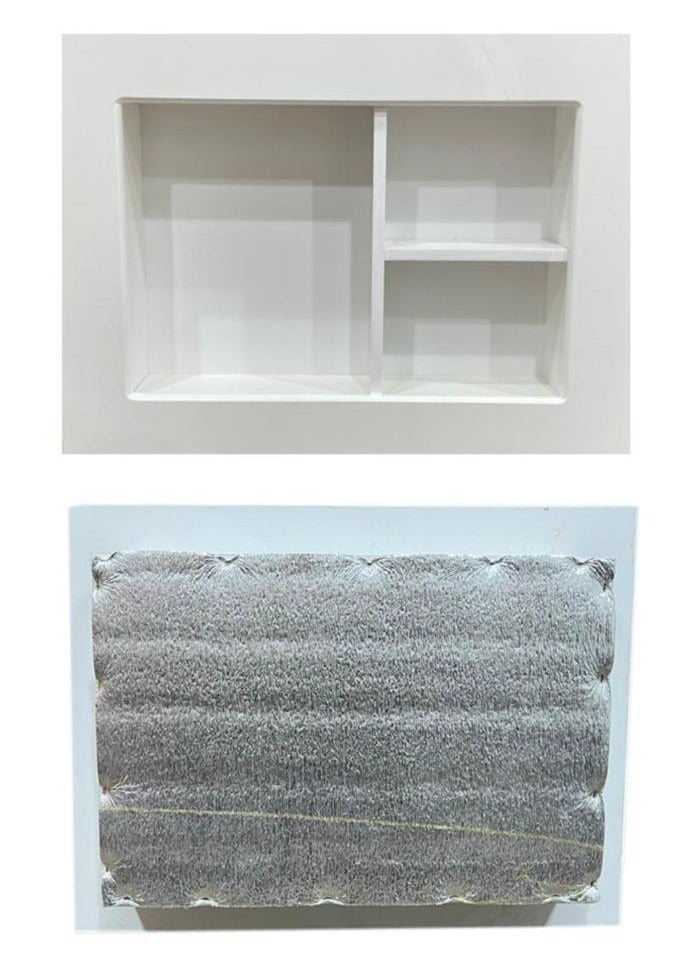 Decorative window air conditioner cover to cover the wall, made of wood, white color - Image 2