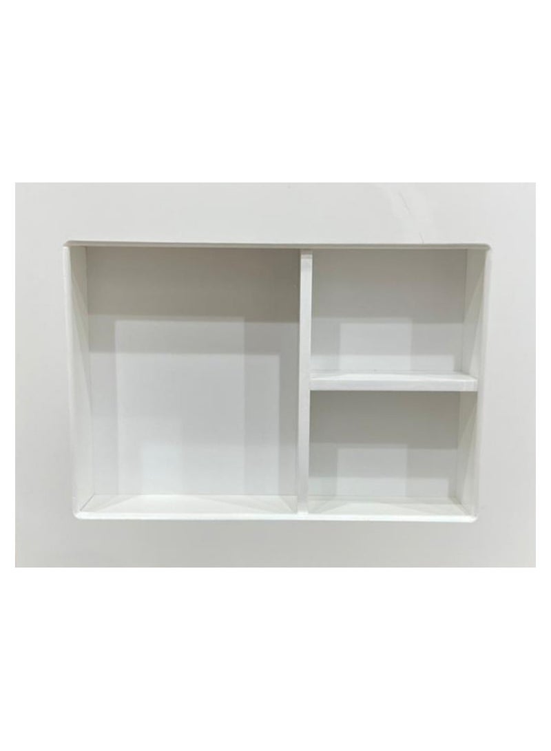 Decorative window air conditioner cover to cover the wall, made of wood, white color - Image 1