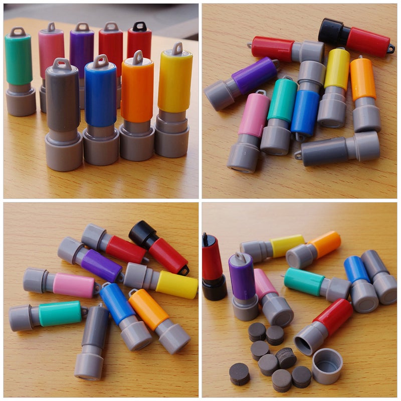 Engraved Seal Stamp, Durable Portable Cases for DIY Crafting, Classic Round Design - Image 3