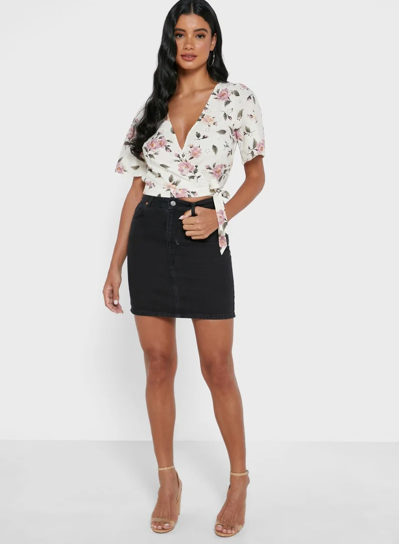 American Eagle Floral Print Crop Top