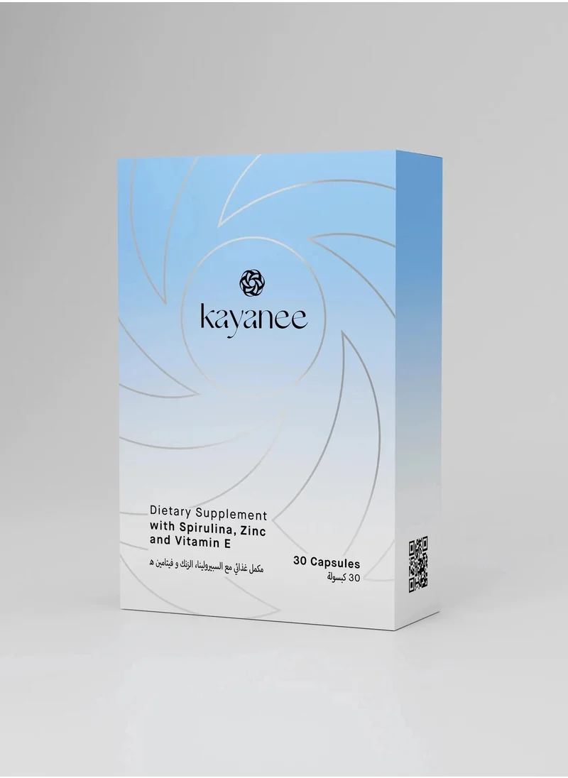 Kayanee Dietary Supplement with Spirulina, Zinc and Vitamin E