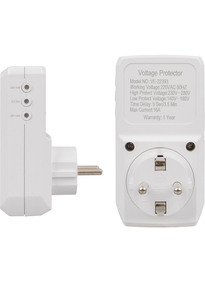 VEA BYR002 VE-22393 16A 3520W Single Digital Indicator Surge Protected Socket [efsngrck]  - Image 2