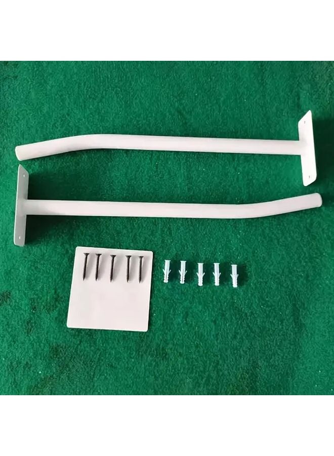 White Yoga Ball Holder Wall Rack For Gym Garage Storage Exercise Stability Ball - Image 1