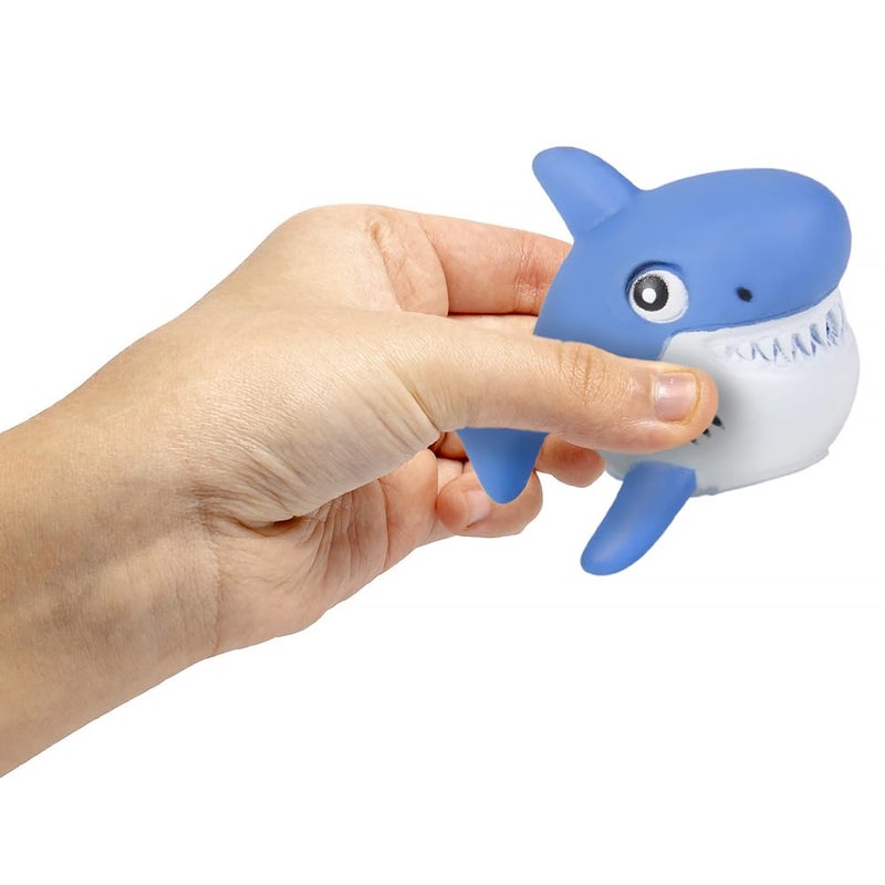 رود ايلاند نوفلتي طقم ألعاب استحمام على شكل سمكة قرش ترش الماء مكون من 12 قطعة - Image 3