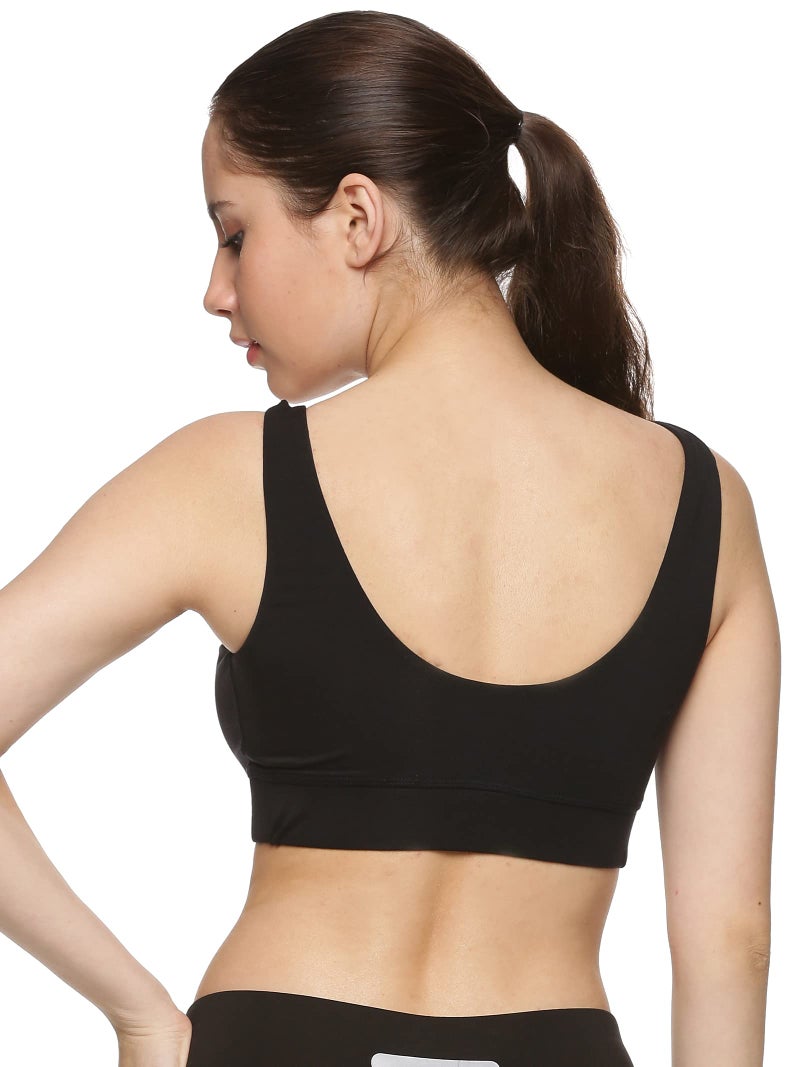 Circus &Circus Maternity Bra | Nursing Bra for Women | Pull Down Feeding Bra | Non Padded Bra for Women Slip On | Tencel Micromodal | Onyx, M - Image 4