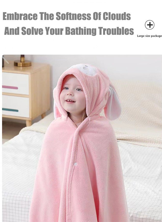 Hooded Baby Bathrobe - Super Absorbent, Quick Drying Bath Towel Cape, Lint Free Bath Towel Baby Kids Bathrobe For Newborns And Kids (140x70CM, 0-6 Years) - Image 2