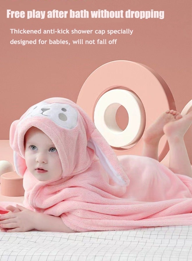 Hooded Baby Bathrobe - Super Absorbent, Quick Drying Bath Towel Cape, Lint Free Bath Towel Baby Kids Bathrobe For Newborns And Kids (140x70CM, 0-6 Years) - Image 3