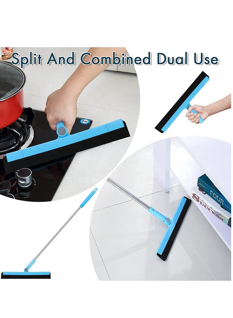 KASTWAVE 3 Parts Floor Squeegee Scrubber Heavy Duty Professional Foam Water Wiper Scraper with Adjustable Knuckle Joint Window Squeegee Cleaner for Cleaning Wet Room Kitchen Bathroom Shower Garage - Image 4