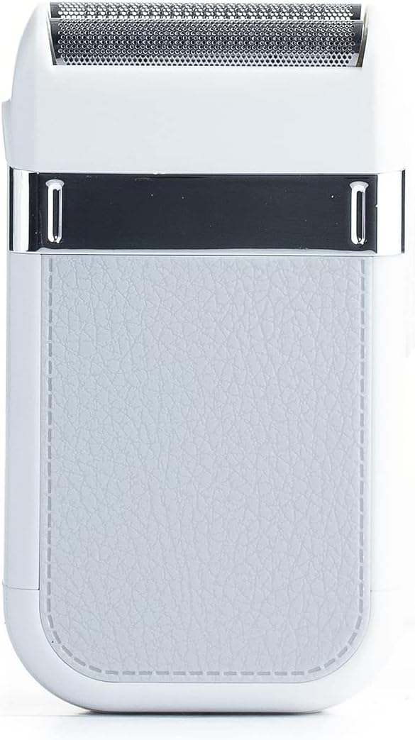 Pop Sonic Zip Compact Shaver for Men - Advanced Foil Technology Men's Electric Shavers - White/Grey Splash Proof Face Shaver - Wet & Dry Electric Balder - Compact Size for Home, Gym, Travel