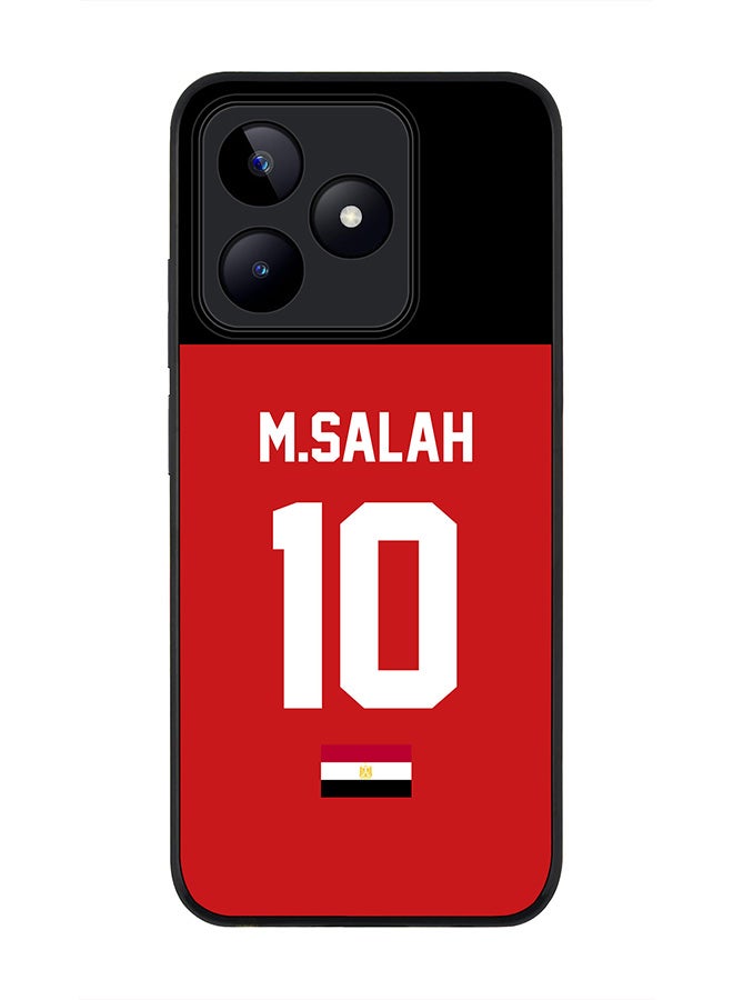 Stylizedd Rugged Black edge case for Realme C53, Slim fit Soft Case Flexible Thin Cover- Football Team-Egypt, Player Name-M.Salah - Image 1