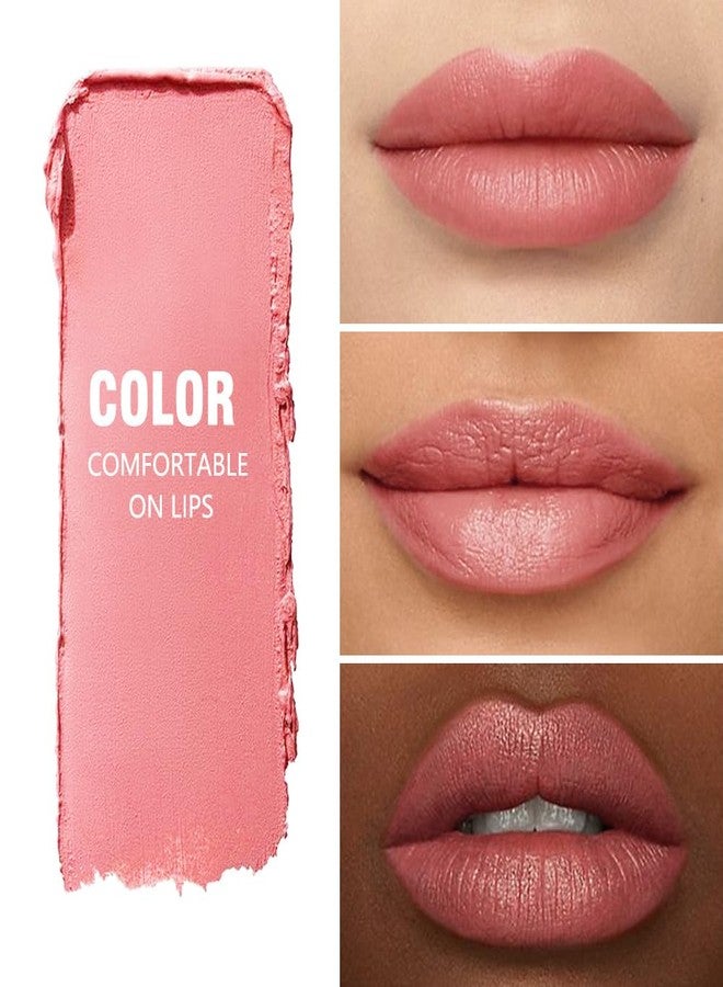 QIDSTERS Matte Lipstick Crayon Set for Women, Rose Pink 24 Hour Lipstick Lip Liner Pencil, Neutral Lip Stick Lipliner Long Lasting Waterproof Smudge Proof, Vegan & Cruelty-Free, 01 - Image 2