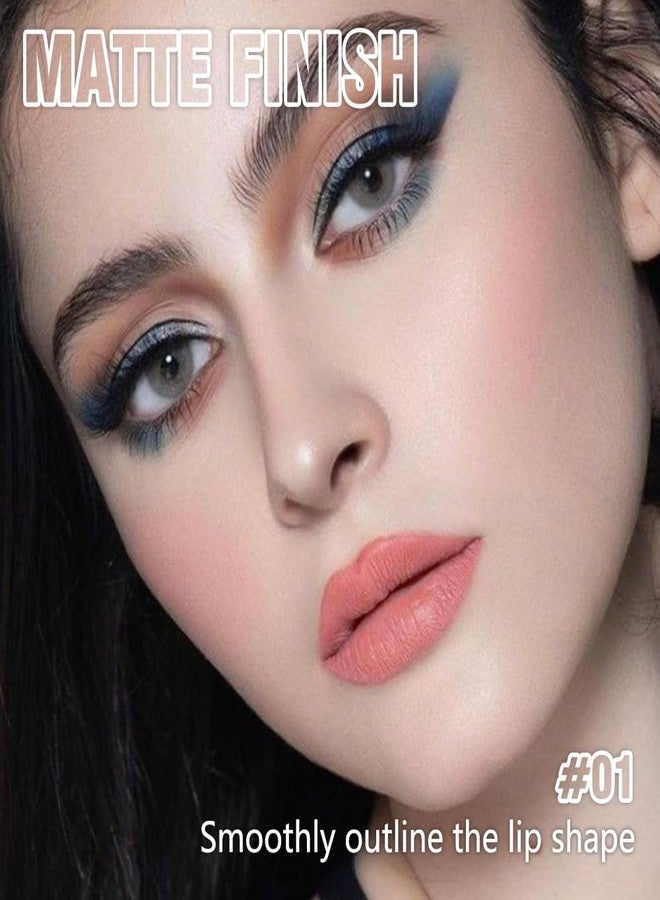 QIDSTERS Matte Lipstick Crayon Set for Women, Rose Pink 24 Hour Lipstick Lip Liner Pencil, Neutral Lip Stick Lipliner Long Lasting Waterproof Smudge Proof, Vegan & Cruelty-Free, 01 - Image 3