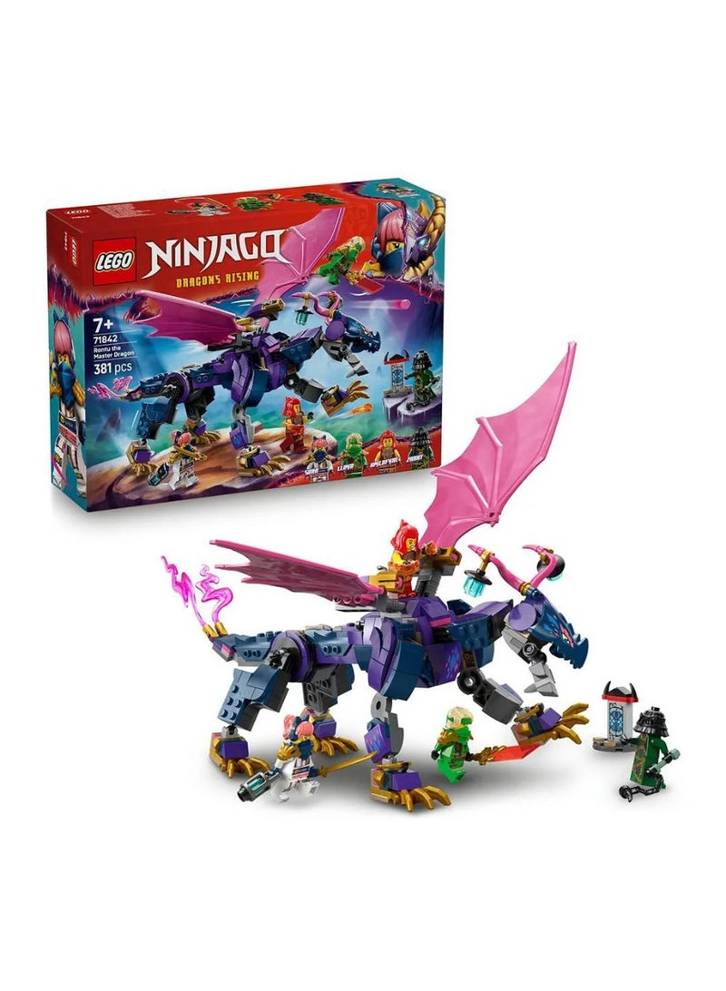 LEGO NINJAGO Rontu the Master Dragon Toy Building Kit and Battle Set with 4 Minifigures 71842 - 381 Pieces - Image 1