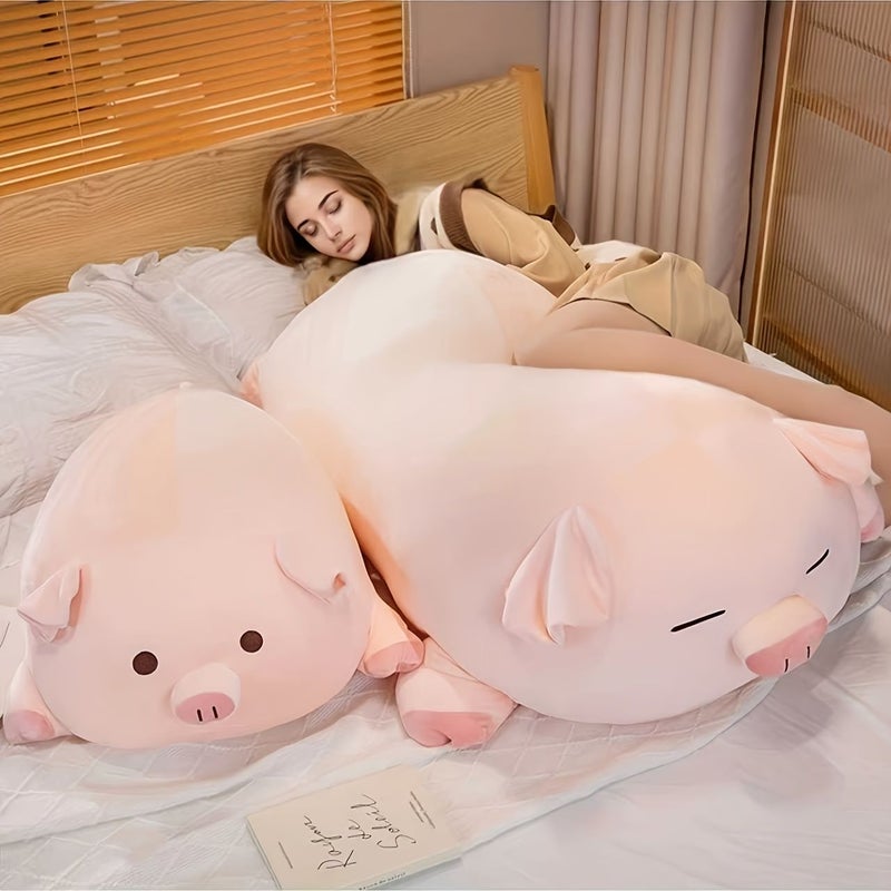 Squishy Pink Fatty Pig Plush Toy 15.75inch Cartoon Lying Pig Doll Bolster Pillow Perfect Gift for Kids Collectors - Image 5