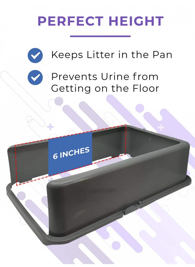 iPrimio iPrimio Enclosed Sides Stainless Steel XL Cat Litter Box - XL Litter Box for Big Cats - Large Cat Litter Box - Never Absorbs Odor, Stains, or Rusts - Easy Cleaning Litterbox (1 Pan with Enclosure)  - Image 2