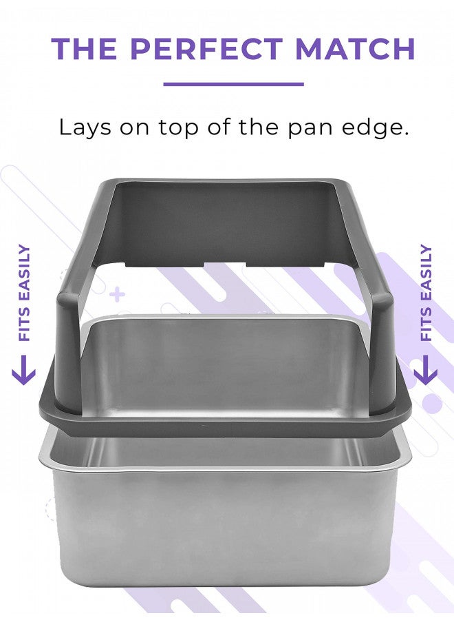 iPrimio iPrimio Enclosed Sides Stainless Steel XL Cat Litter Box - XL Litter Box for Big Cats - Large Cat Litter Box - Never Absorbs Odor, Stains, or Rusts - Easy Cleaning Litterbox (1 Pan with Enclosure)  - Image 4