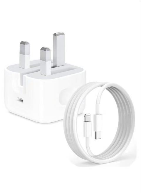 iPhone 20W Fast Charger | USB C Wall Fast Charger with USB C to Lightning Cable Compatible with iPhone 14/14 Pro/14 Pro Max/13/12/SE2020/11/XR/XS Max/X/iPad
