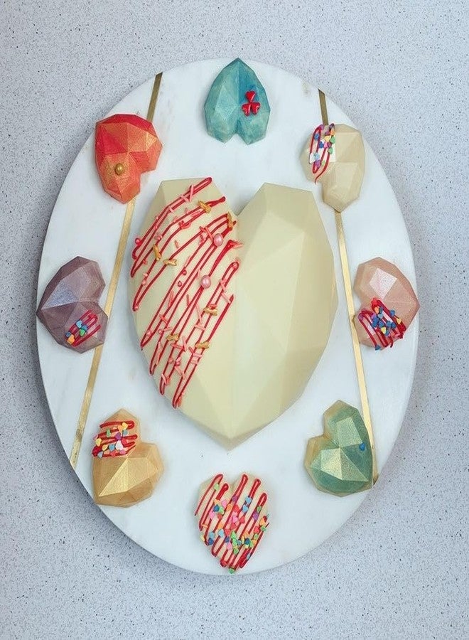 LEGACYCART Chocolate Heart Mold 1 Pack Diamond Heart Silicone Molds for Chocolate Heart Shaped Cake DIY Dessert Tools - Image 5