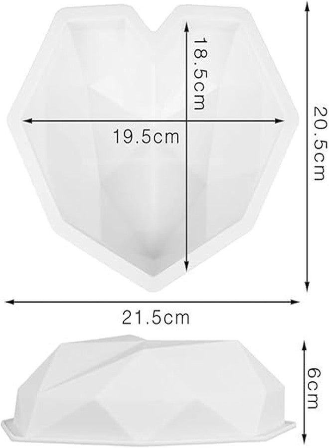 LEGACYCART Chocolate Heart Mold 1 Pack Diamond Heart Silicone Molds for Chocolate Heart Shaped Cake DIY Dessert Tools - Image 2
