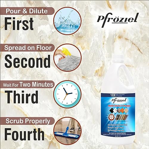 Pfroziel Marble and Granite Floor Cleaner Shampoo | Natural, Plant-Based Ingredients | Removes Anti-Viral, Anti-Bacterial, Biodegradable Safe for Home, Kitchen and Bathroom Floors, 1L (Pack of 1) - Image 3