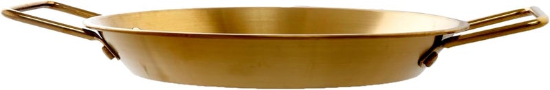 A 22cm stainless steel frying pan, gold color, granite finish, with two comfortable handles. Package contains one piece. - Image 2
