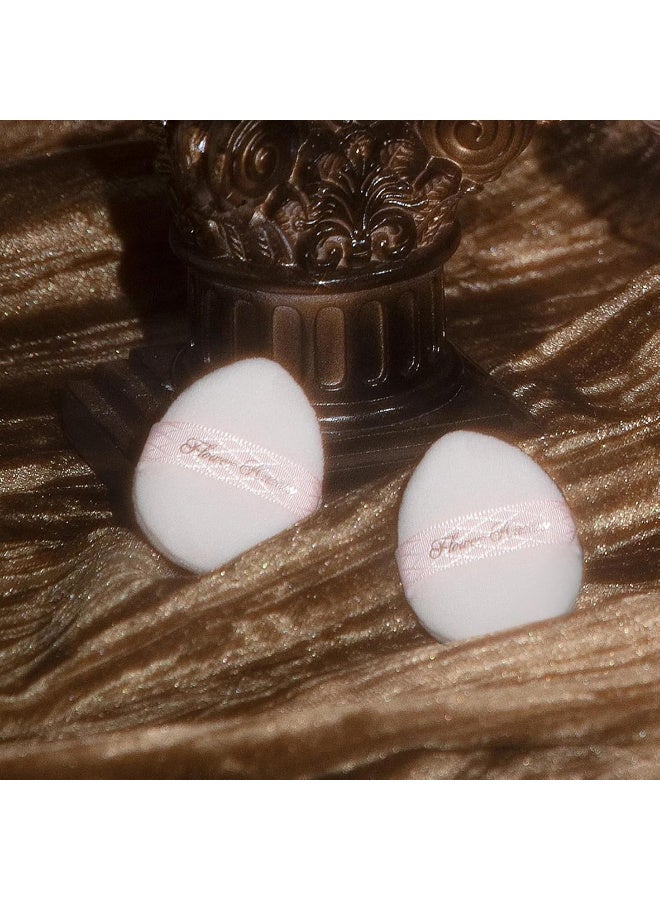 Flower Knows Mini powder puff (2 pcs), flocked powder puff, dry powder puff for powder products. - Image 2