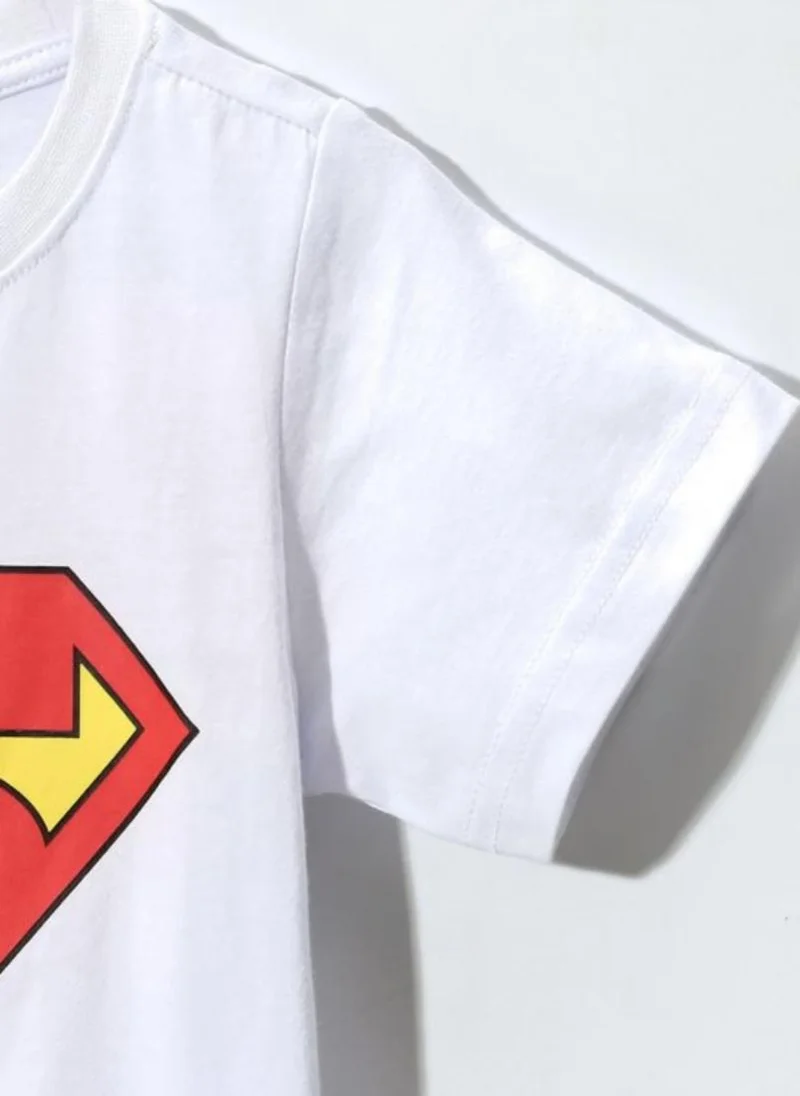 YUNIQEE White Printed  Round Neck T-shirt