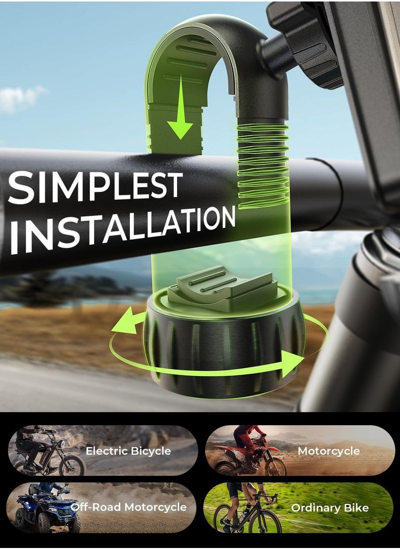 Chillspace 360° Rotation Bike Phone Holder, [2025 Upgrade] Electric Scooter Motorcycle Phone Mount, Bicycle Phone Holder, Handlebar Phone Mount, Bike Accessories, Black  - Image 4