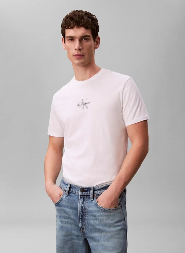 Calvin Klein Jeans  Micro Monologo Regular Fit T-Shirt for Men | Best Price UAE