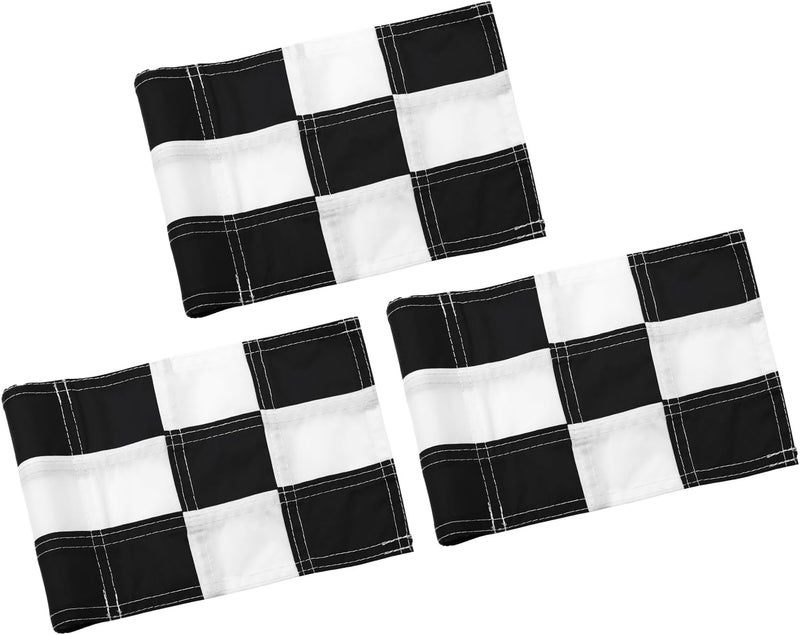 KINGTOP Checkered Golf Flag All 8x6 Inch – 420D Nylon, Tube Inserted – Mini Practice Putting Green Flags for Yard - Image 1