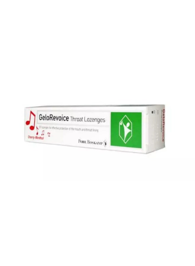GeloRevoice جيلوريفويس أقراص استحلاب للحلق بنكهة الكرز والمنثول 20 قرصًا - راحة فعالة من جفاف الحلق وإجهاد الصوت - Image 3