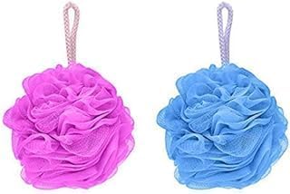 Mesh Bath Shower Loofah Sponge, Pink and Blue, Pack of 2 - Image 1
