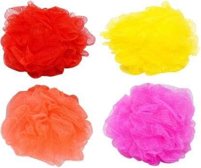 Mesh Bath Shower Loofah Sponge, Pink and Blue, Pack of 2 - Image 3