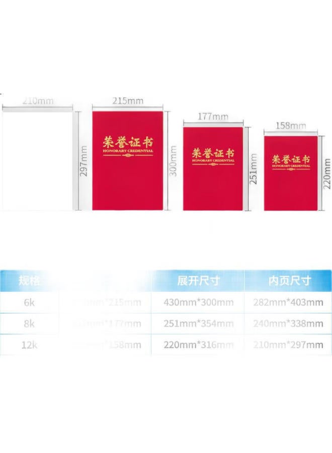 DSB [Lowest Price Online] Dsb 8K/10 Pack Velvet Classic Honor Certificate, Customizable Award Certificate, Award Certificate Cover [Includes 20 Inner Pages] 050809 - Image 3