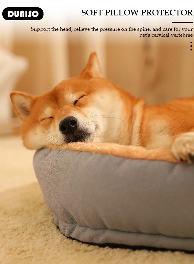 DUNISO Pet Nest Cat Bed Dog Pet Bed Kennel Non-Slip Winter Warm Small Dog Kennel Sleeping Removed Washed Soft Puppy Cushion Cat Suplies Washable Small Pet Bed - Image 2