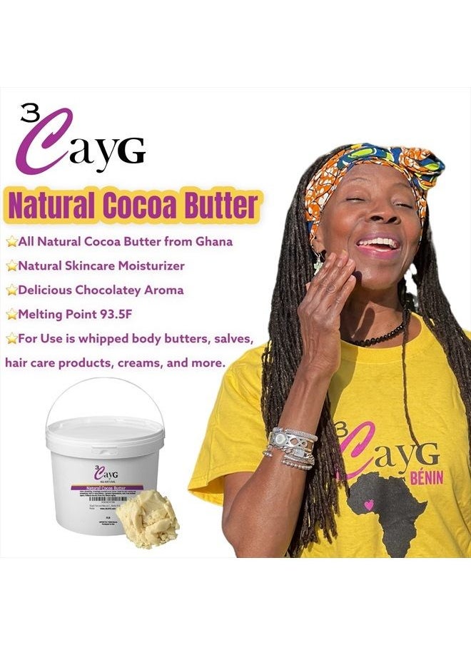 3CayG - Pure and Natural Cocoa Butter from Ghana (5LBS) - Image 1