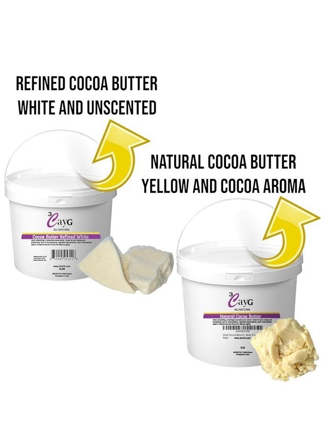3CayG - Pure and Natural Cocoa Butter from Ghana (5LBS) - Image 1